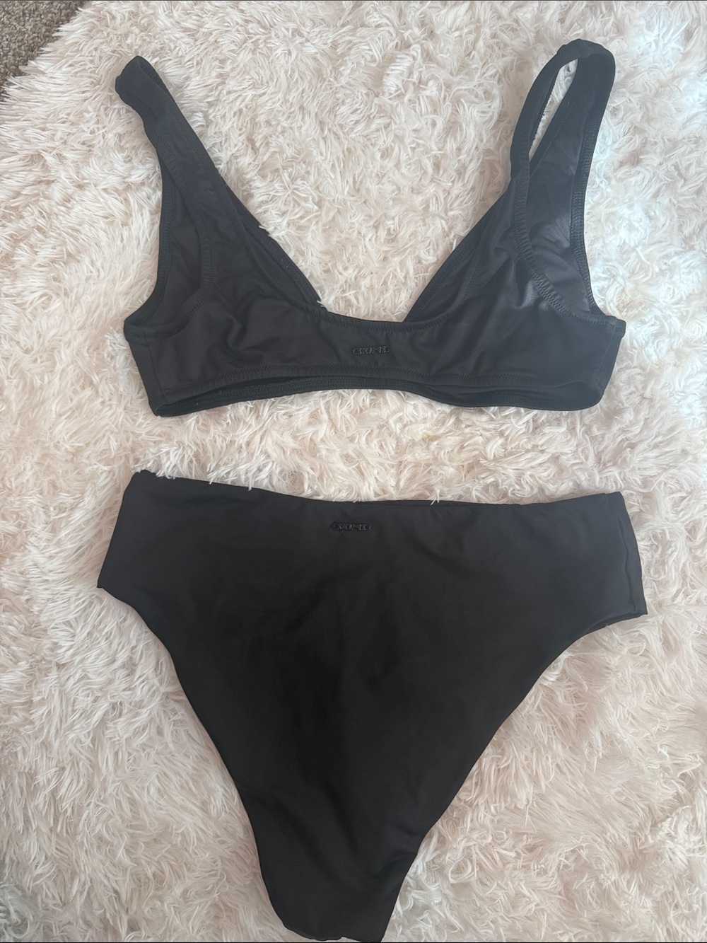 Skims Black Two-Piece Bikini Set